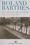 El grano de la voz: entrevistas 1962-1980 | Barthes, Roland | Cooperativa autogestionària