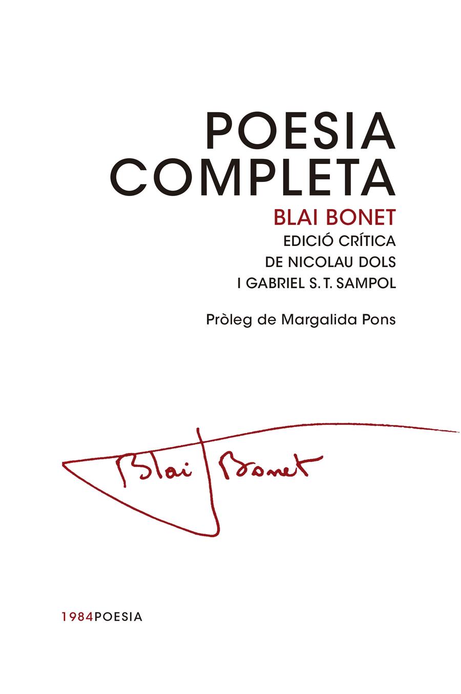 Poesia Completa | Bonet, Blai | Cooperativa autogestionària
