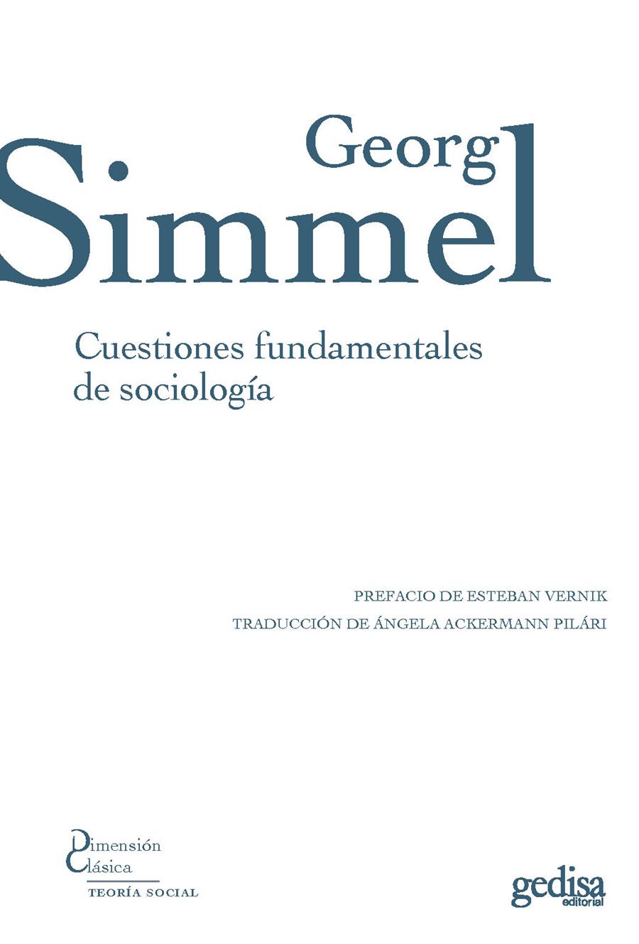 Cuestiones fundamentales de sociología | Simmel, George | Cooperativa autogestionària