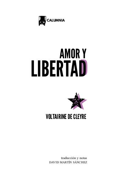 Amor y libertad | Voltairine de Cleyre