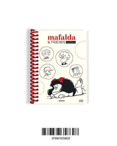 Mafalda agenda perpetua anillada friends blanca | Quino