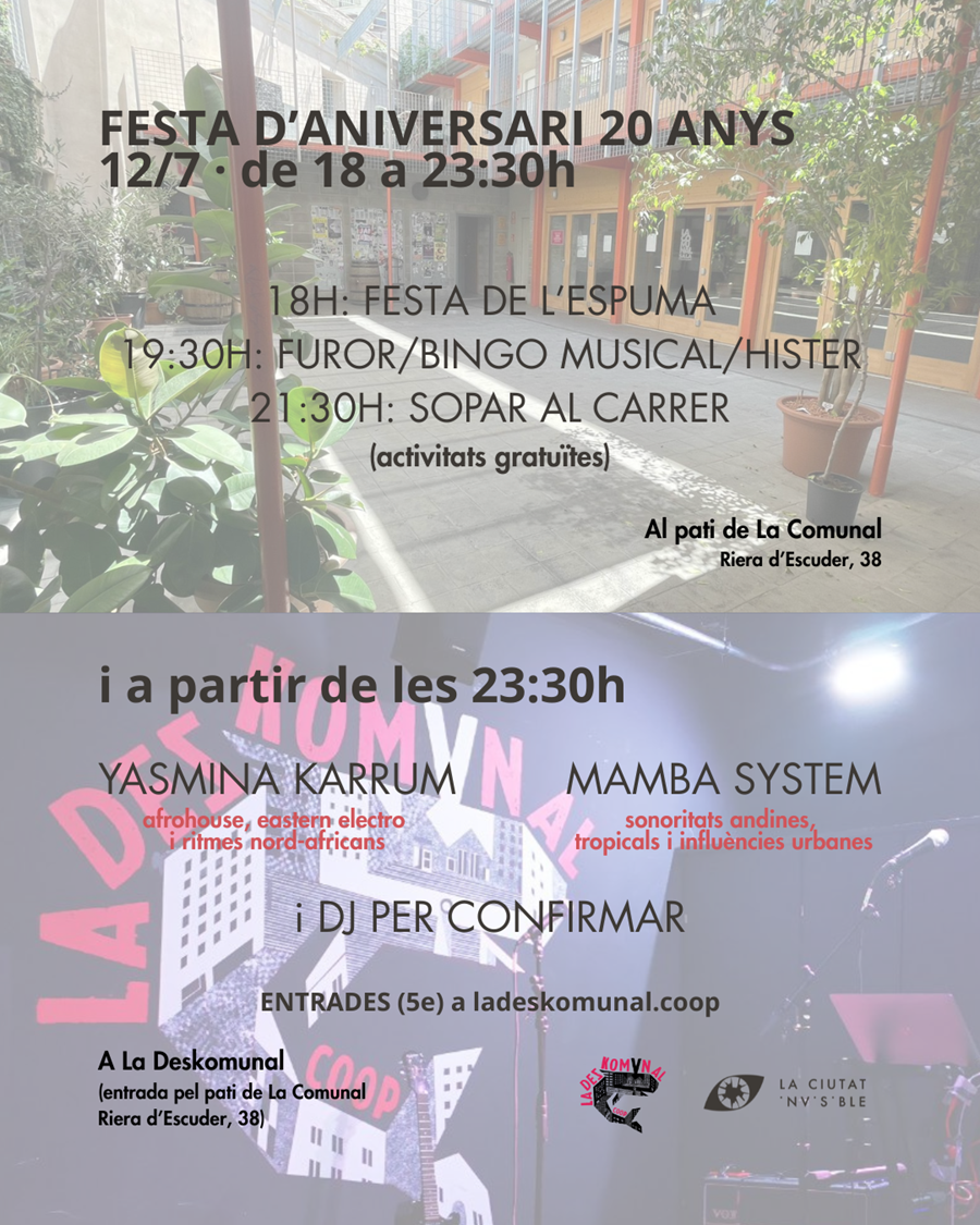 FESTA D'ANIVERSARI - 20 ANYS - Cooperativa autogestionària