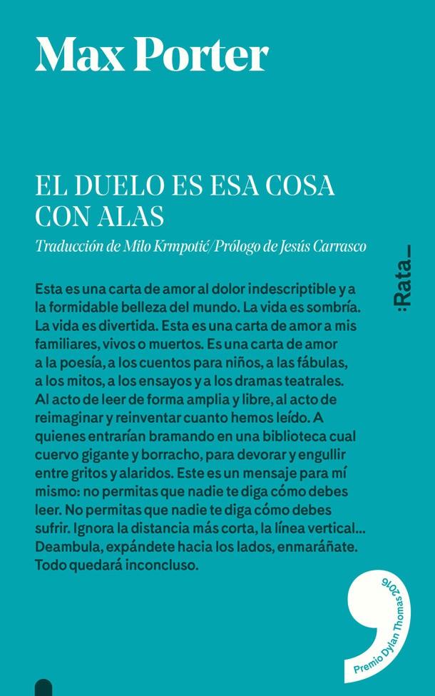 El duelo es esa cosa con alas | Porter, Max