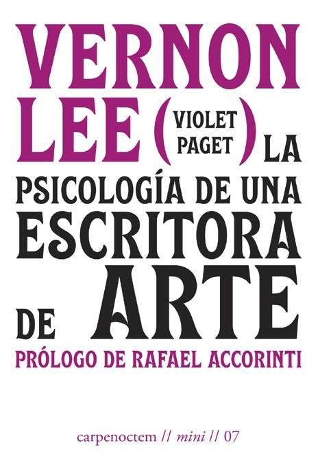 La psicología de una escritora de arte | Lee, Vernon