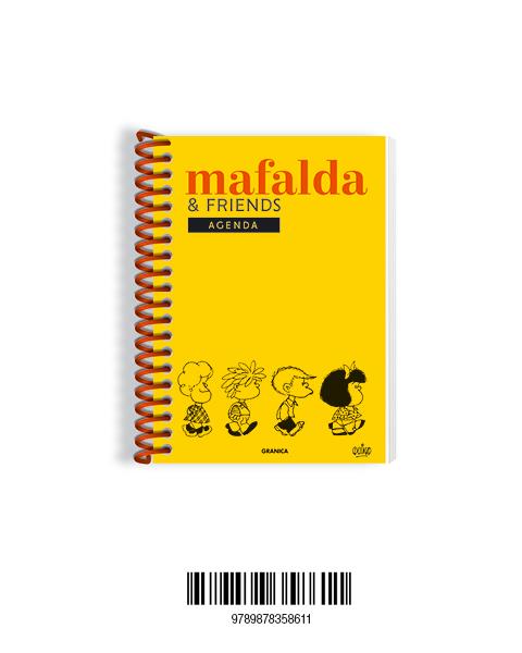 Mafalda agenda perpetua anillada friends amarilla | Quino