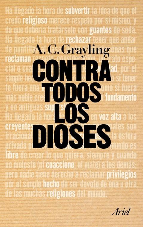 Contra todos los dioses | Grayling, A. C.