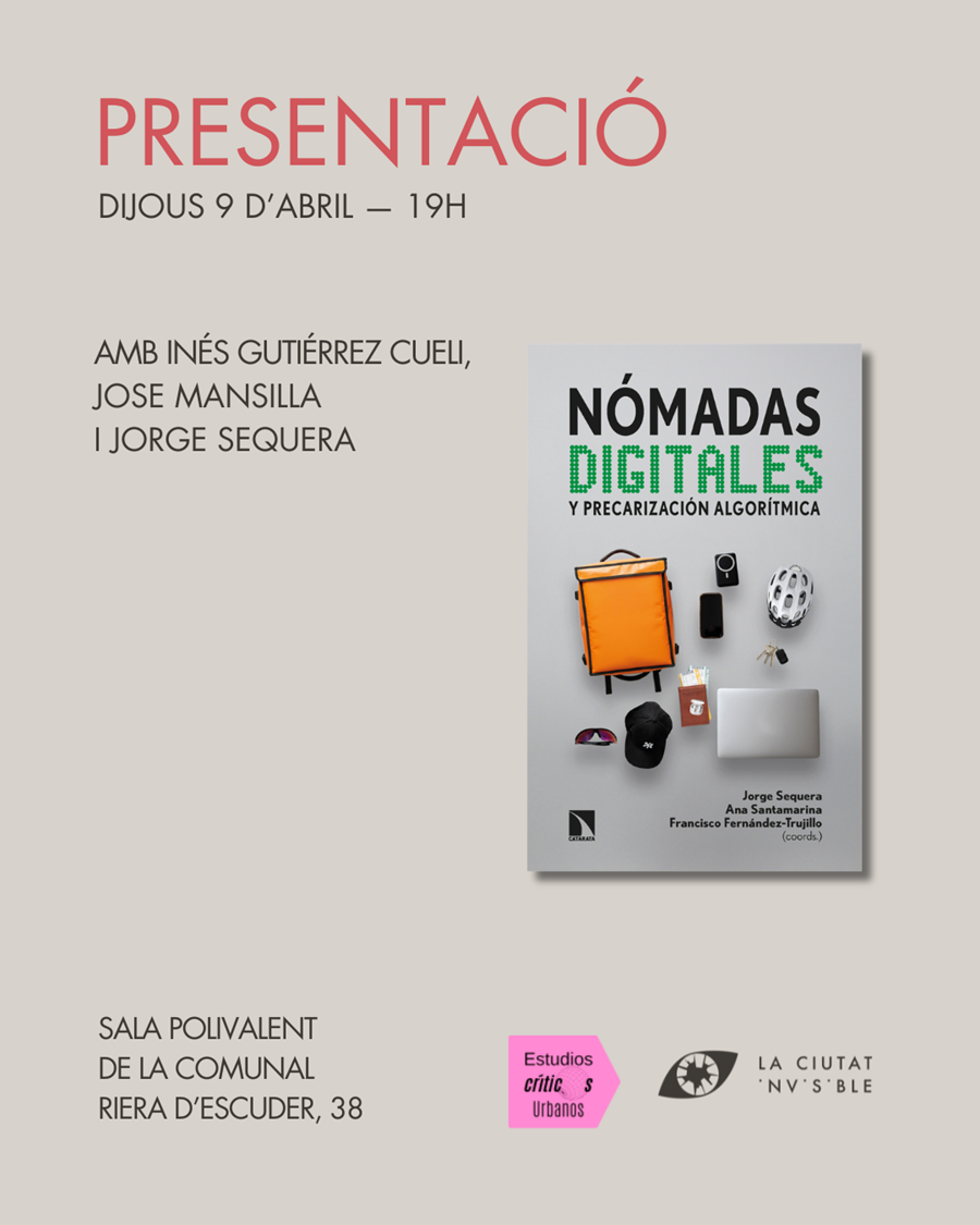 Presentació de NÓMADAS DIGITALES Y PRECARIZACIÓN ALGORÍTMICA - Cooperativa autogestionària