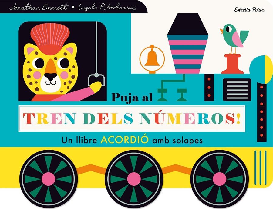 Puja al tren dels números! Llibre acordió amb solapes | Arrhenius, Ingela P.