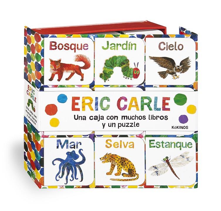 Una caja con muchos libros y un puzzle | Carle, Eric | Cooperativa autogestionària