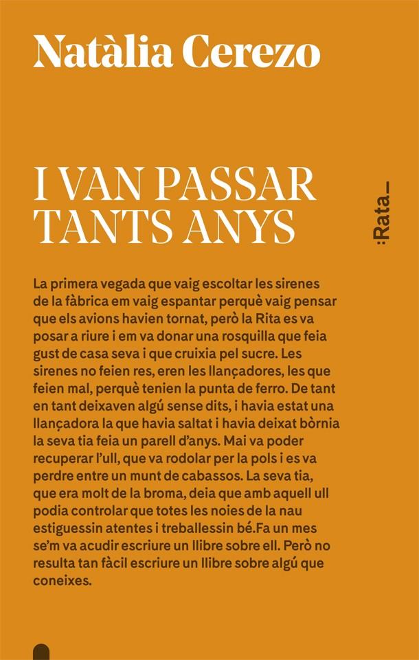 I van passar tants anys | Cerezo, Natàlia