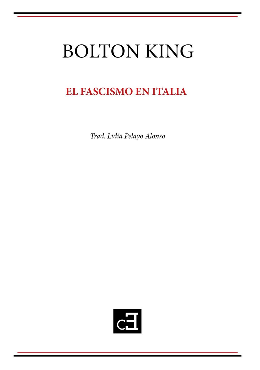 El fascismo en Italia | King, Bolton