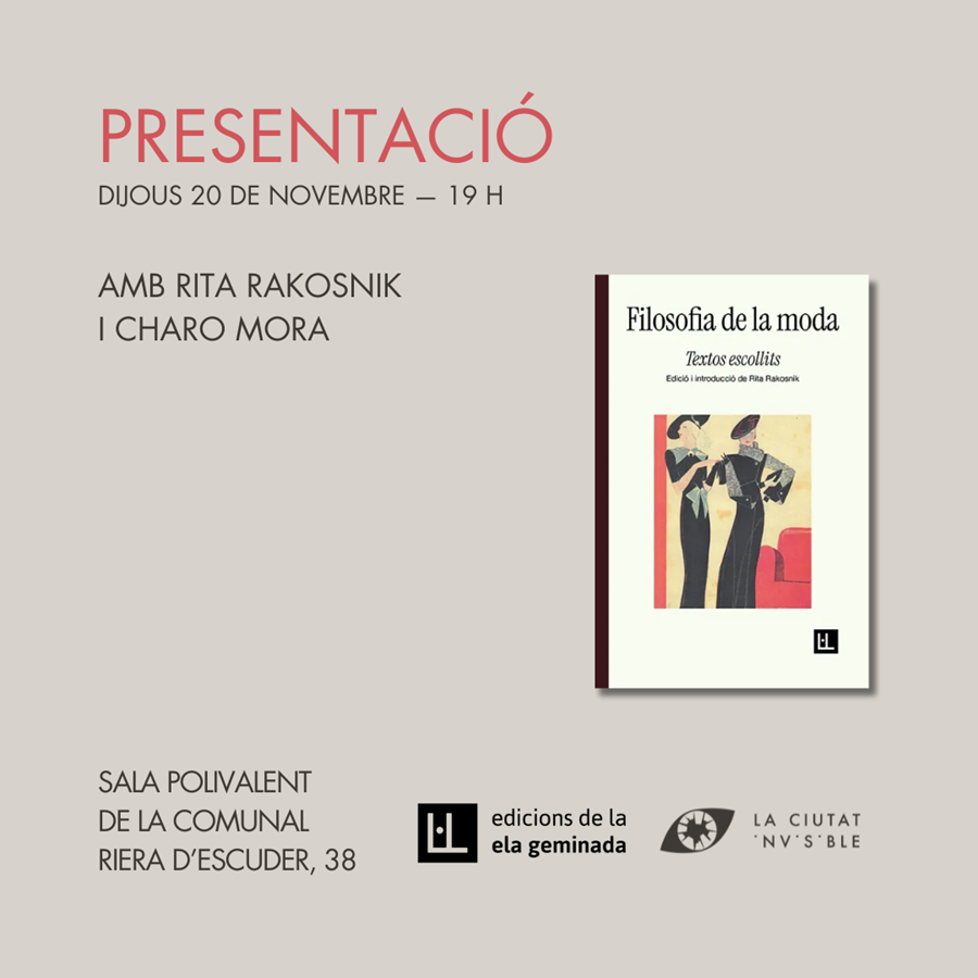 Presentació de FILOSOFIA DE LA MODA - Cooperativa autogestionària