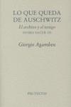 Lo que queda de Auschwitz | Agamben, Giorgio | Cooperativa autogestionària