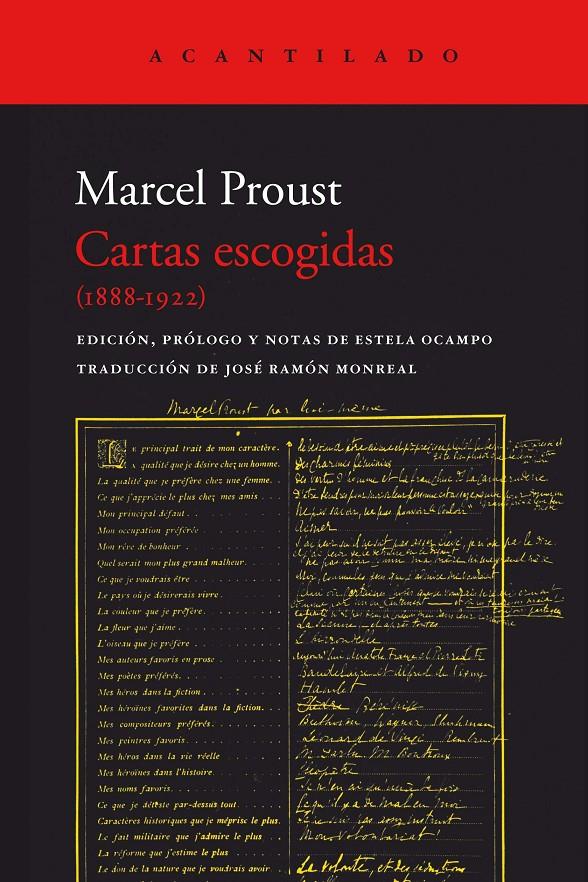 Cartas escogidas (1888-1922) | Proust, Marcel | Cooperativa autogestionària