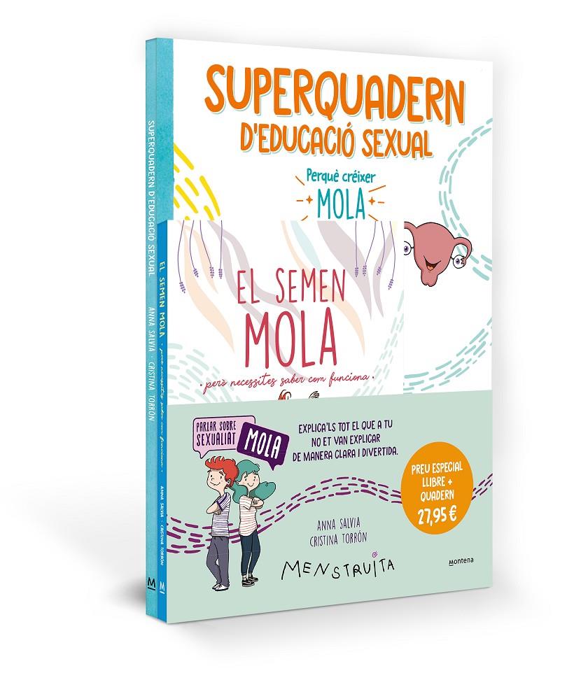 Pack Aprèn amb Menstruita (El semen mola + Superquadern d'educació sexual) | Salvia, Anna | Cooperativa autogestionària