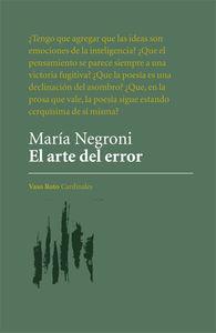 El arte del error | Negroni (Argentina), María | Cooperativa autogestionària