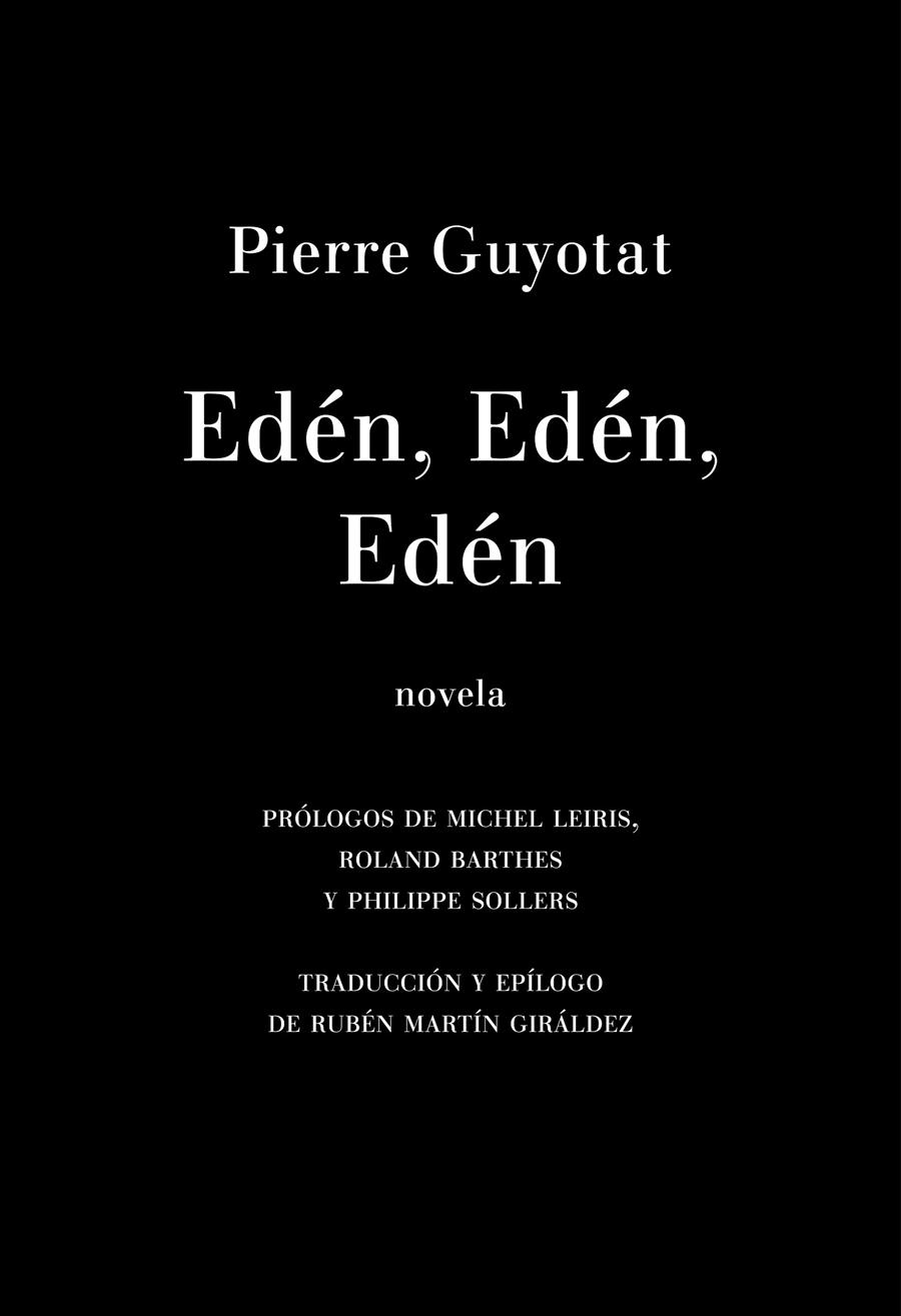 Edén, Edén, Edén | Guyotat, Pierre