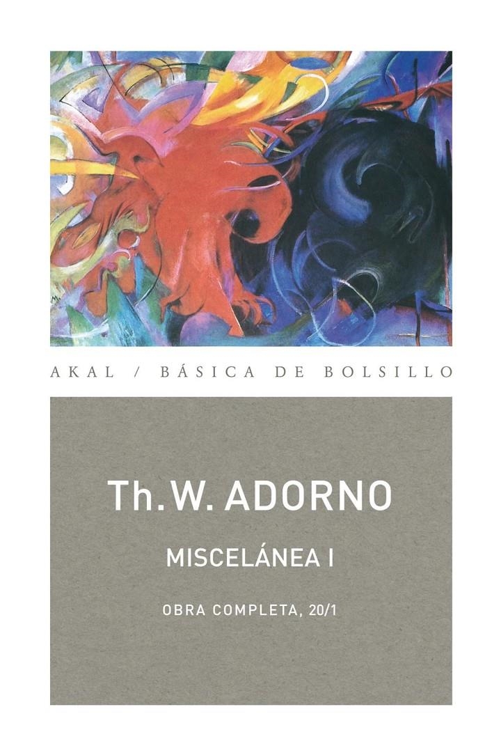 Miscelánea I | Adorno, Th. W | Cooperativa autogestionària