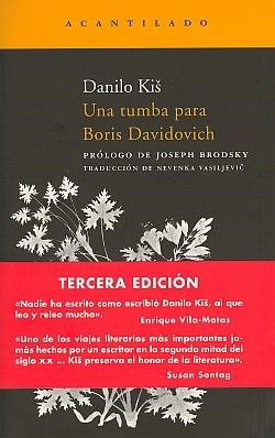 Una tumba para Boris Davidovich | Kis, Danilo | Cooperativa autogestionària
