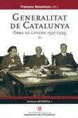 Generalitat de Catalunya: obra de govern (1931-1939) Vol. I | Francesc Bonamusa