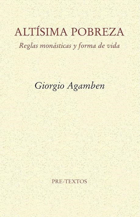 Altísima pobreza | Agamben, Giorgio | Cooperativa autogestionària