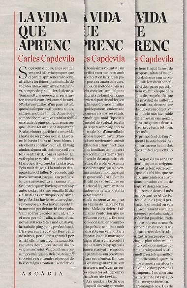 La vida que aprenc | Capdevila Plandiura, Carles
