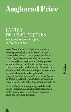 La vida de Rebecca Jones | Price, Angharad | Cooperativa autogestionària