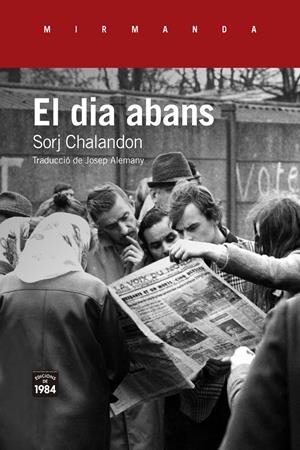El dia abans | Chalandon, Sorj | Cooperativa autogestionària