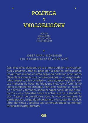 Política y arquitectura | Montaner, Josep Maria/Muxí, Zaida | Cooperativa autogestionària