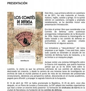 Los comités de Defensa de la CNT en Barcelona | Guillamon Nebot, Agustín