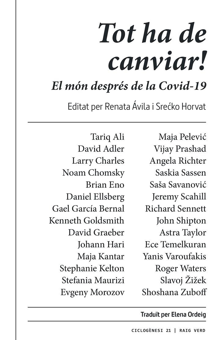 Tot ha de canviar! | Ávila, Renata ; Horvat, Srécko (Ed.) | Cooperativa autogestionària