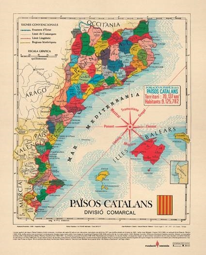 Mapa països catalans (70 x 50) | Ballester Canals, Joan/ Antoni Bescos, A | Cooperativa autogestionària