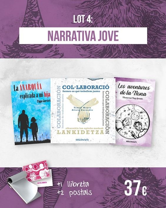 Lot Narrativa jove + llibreta + postals | DD.AA