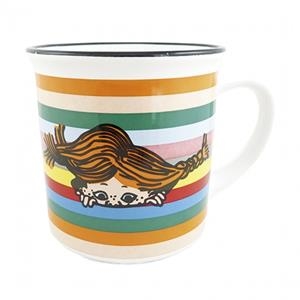 Tassa Pippi blanca amb ratlles horitzontals