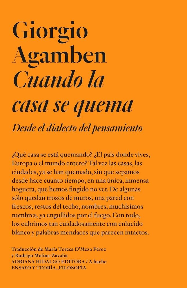 Cuando la casa se quema | Agamben, Giorgio | Cooperativa autogestionària