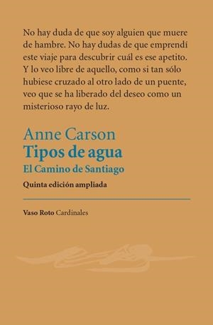 Tipos de agua | Carson, Anne | Cooperativa autogestionària