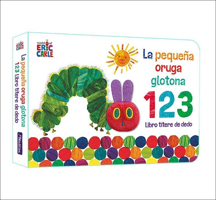 La pequeña oruga glotona 1 2 3. Libro títere de dedo | Carle, Eric | Cooperativa autogestionària