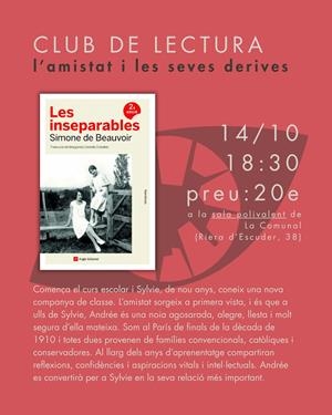 Club de lectura - AMISTAT - Sessió Les inseparables | La Ciutat Invisible | Cooperativa autogestionària