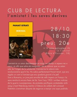 Club de lectura - AMISTAT - Sessió Mikhail | La Ciutat Invisible | Cooperativa autogestionària