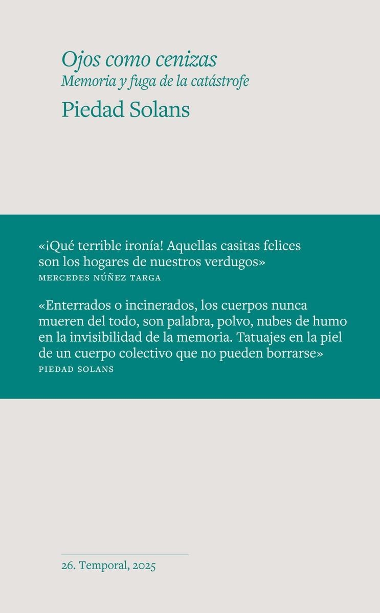 Ojos como cenizas | Solans, Piedad | Cooperativa autogestionària