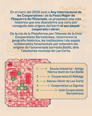 Ruta pel cooperativisme històric a l'Esquerra de l'Eixample | La Ciutat Invisible | Cooperativa autogestionària