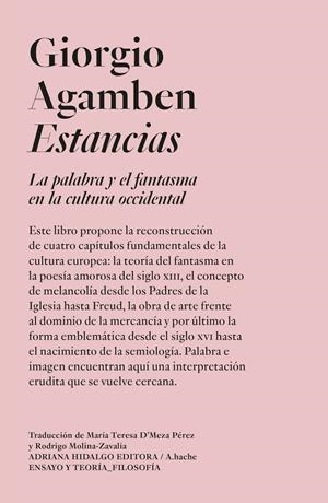 Estancias:la palabra y el fantasma en la cultura occidental | Agamben, Giorgio | Cooperativa autogestionària