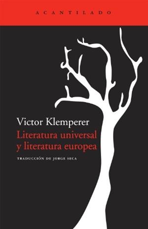 Literatura universal y literatura europea | Klemperer, Victor
