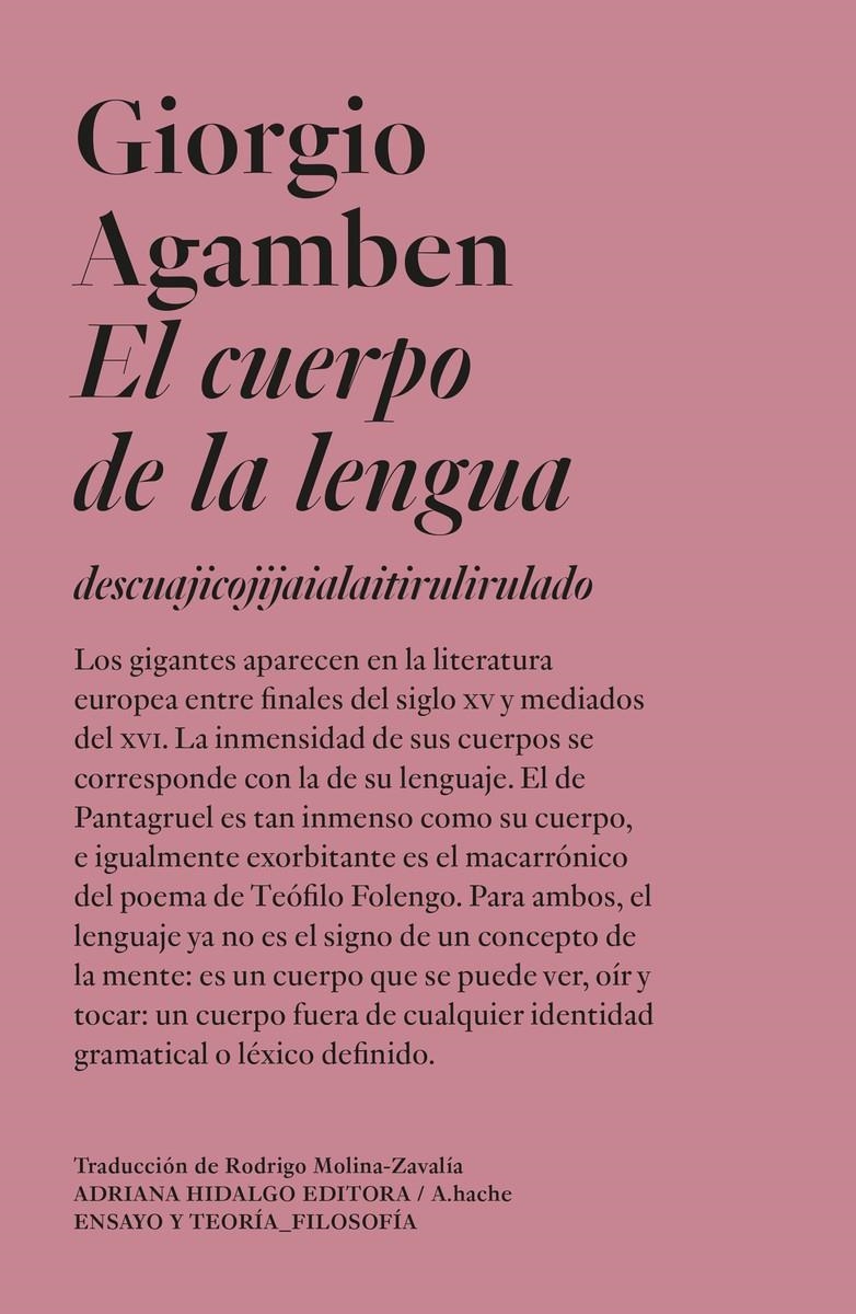 El cuerpo de la lengua | Agamben, Giorgio | Cooperativa autogestionària