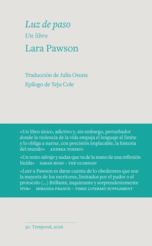 Luz de paso | Pawson, Lara | Cooperativa autogestionària