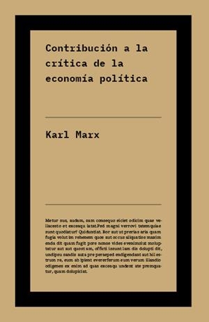Contribución a la crítica de la economía política | Marx, Karl | Cooperativa autogestionària
