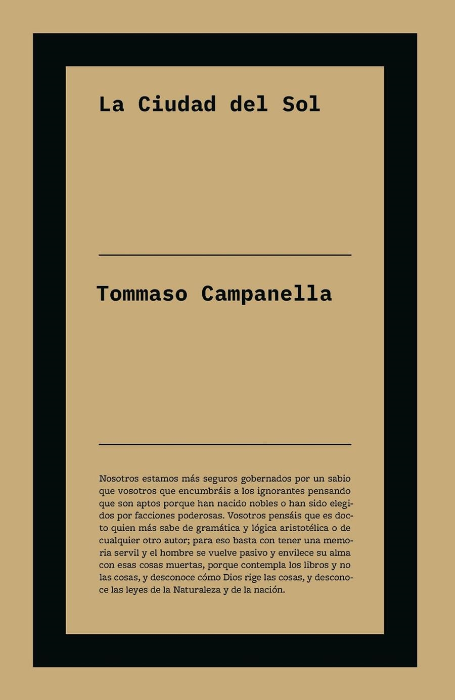 La ciudad del sol | Campanella, Tomasso