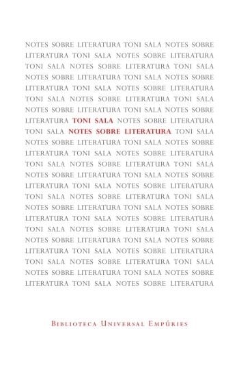 Notes sobre literatura | Toni Sala | Cooperativa autogestionària