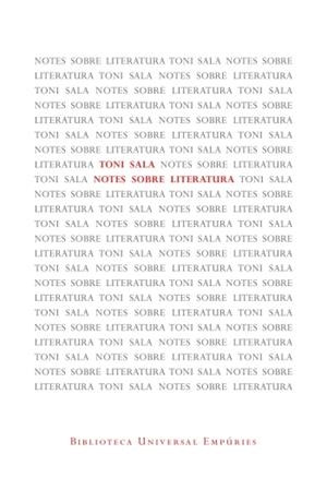 Notes sobre literatura | Toni Sala | Cooperativa autogestionària